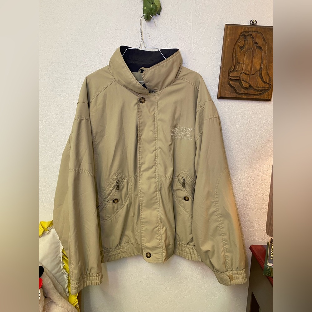 VTG Winner Mate Jacket Men's XXL 2XL Full Zip Bomber Water Resistant Microfiber